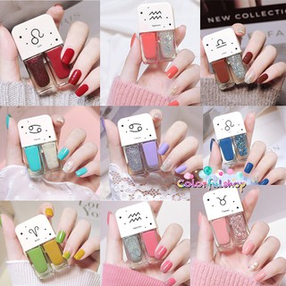 💅🏻SET 2 สี สีทาเล็บ สีกึ่งเจล Fairy’s Gift🧚‍♀️✨ไม่ต้องอบ Nail polish 2 in 1 ในแท่งเดียว มี 30  แบบ B1-B20🌈