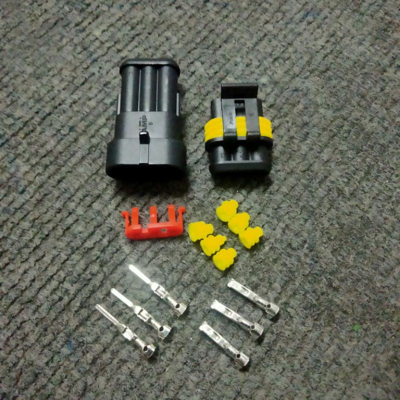 ปลั๊กต่อสายไฟกันน้ำ แบบ 3 ช่อง ชุดละ 20 บาท ราคาถูก Shopee Lazada
