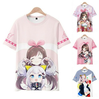 Vtuber Kizuna AI เสื้อยืดลําลอง ทรงหลวม สําหรับผู้ใหญ่ ทุกเพศ ทุกวัย