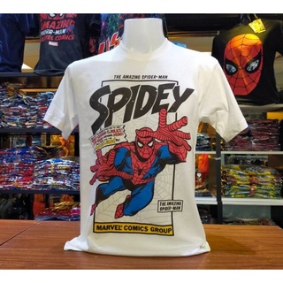 เสื้อยืดMarvel_ลิขสิทธิ์แท้ลายSpiderman.สีขาว(mvx-025)