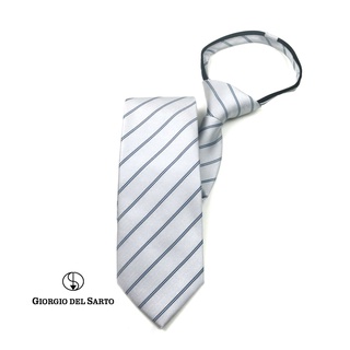 Giorgio Del Sarto Adults Zipper Tie Grey ไทซิป เนคไทสำเร็จรูปสีเทา