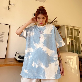 ⚡ เสื้อยืดแฟชั่นโอเวอร์ไซส์ ⚡ เสื้อมัดย้อม LK001-006