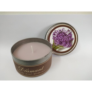 เทียนหอม  Aroma Scented Candle "Lavender" เทียนตลับ สีสวยๆ หอมๆ กลิ่นลาเวนเดอร์ *** ราคาถูกสุดๆ ****