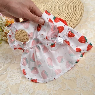 Summer 5Colors Pet Floral Skirt with Bow Tie Design for Cat Supply