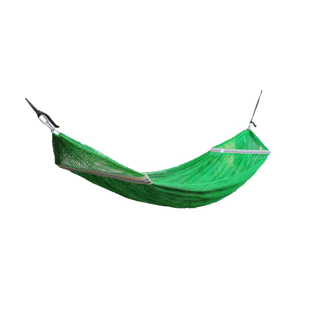 เปล เปลญวน มีหูแขวนโครงเหล็ก ผ้านิ่ม เนื้อเหนียว มีรูระบายอากาศ เปล เปลนอน เปลไกว เปลญวนผู้ใหญ่ เปลนอนผู้ใหญ่ เปลผ้า - รูปที่ 2