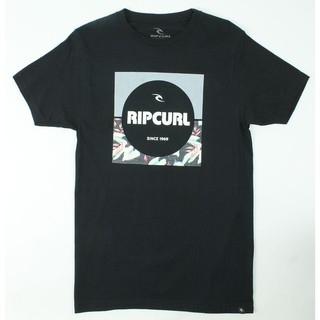 เสื้อยืดลายกราฟฟิก ripcurl graphic dc time สีดํา