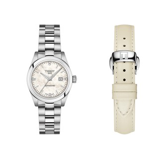 Tissot T-My Lady Automatic ทิสโซต์ ที มาย เลดี้ ออโต้ สีขาวมุก แถมสายหนังสีขาว T1320071111600 นาฬิกาผู้หญิง