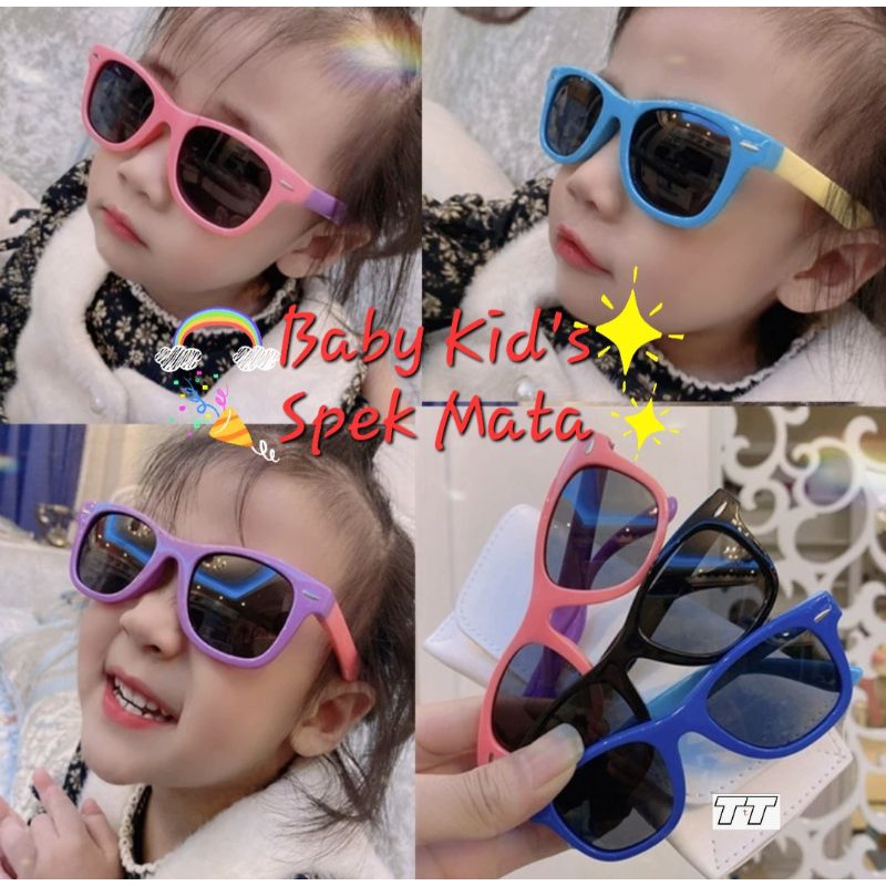เสนอ!!! แฟชั่นแว่นกันแดดเด็ก Spek Mata Kanak Cermin Mata Budak Perempuan Cermin Mata Budak