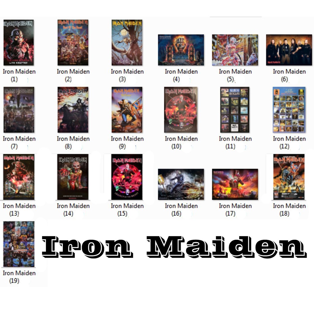 โปสเตอร์ รูปภาพ วงดนตรี Iron Maiden (21แบบ) ไอเอิร์นเมเดน โปสเตอร์ ภาพวงดนตรี โปสเตอร์ติดผนัง โปสเตอร์สวยๆ poster EMSค่ะ