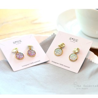 YWED-27_Metal&amp;Crystal Earrings คริสตัลโลหะต่างหู