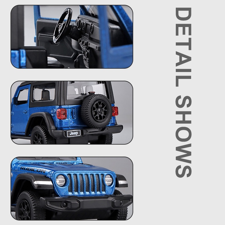 RMZ City Collection Series Jeep Wrangler Rubicon 2Dr (Blue) Die-Cast Model main image 1