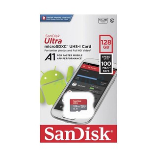 Micro SD 128GB Class 10 SanDisk ULTRA (100MB/s.)