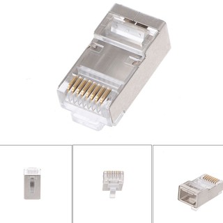 ปลั๊กเชื่อมต่อเครือข่าย cat 6 modular rj 45 100 ชิ้น