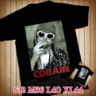 เสื้อวง COBAIN  เสื้อยืดวง NIRVANA สกรีนหน้า - หลัง