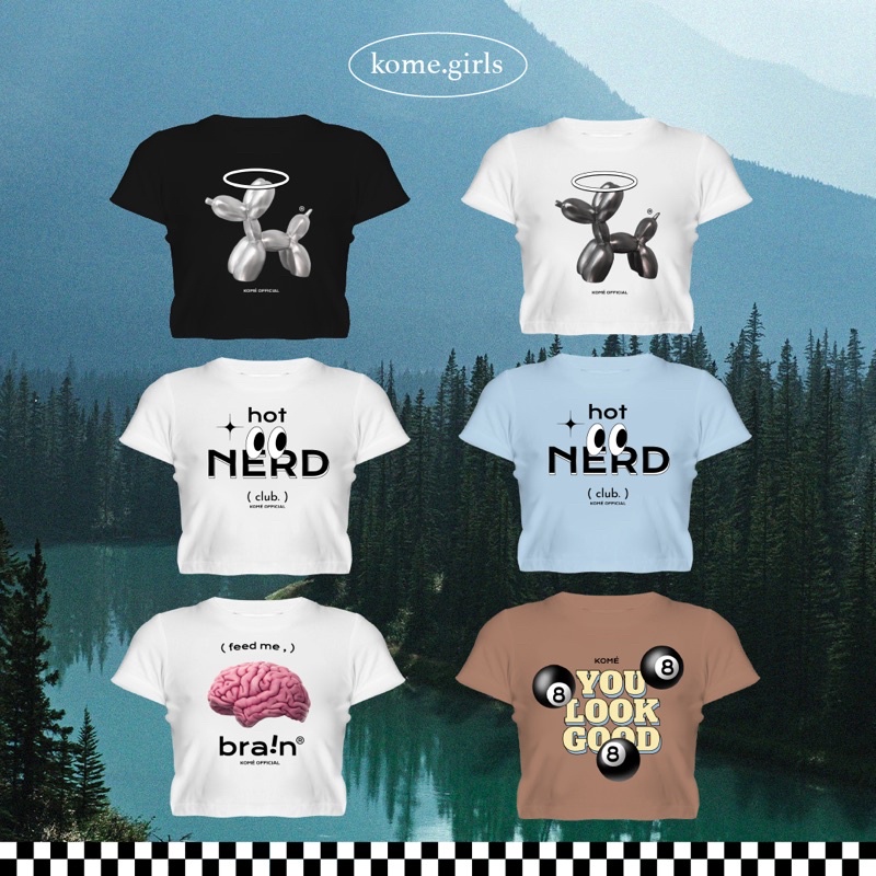 kome.offi เสื้อยืดครอป ( KOMÉ cool girls edition)