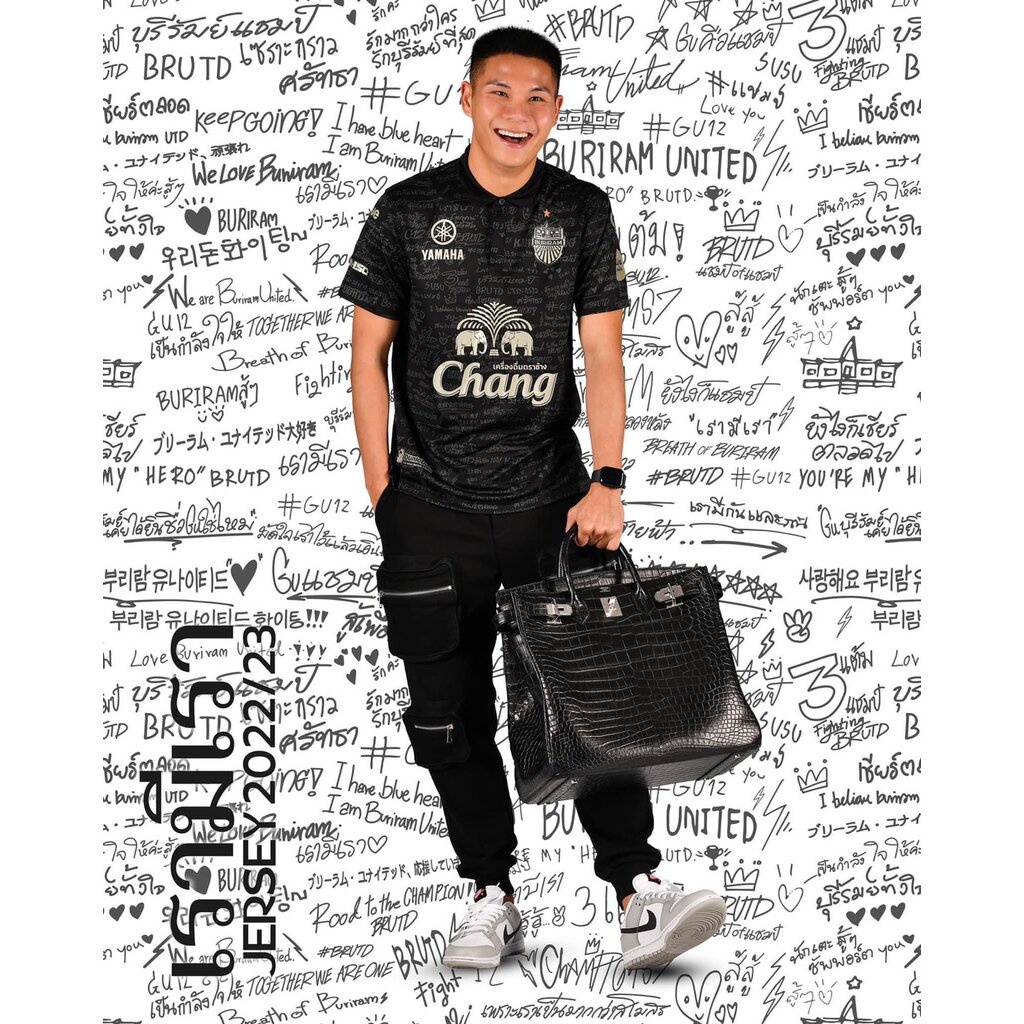 ⚡ BURIRAM UNITED เสื้อแข่งผู้ชายทีมบุรีรัมย์ ยูไนเต็ด THIRD ชุดที่ 3 ฤดูกาล 2022/23 🖤🖤 - รูปที่ 2