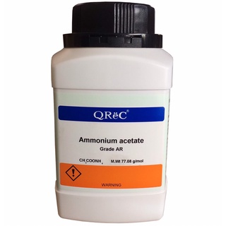 (A5034)  สารเคมี Ammonium Acetate AR 500g / 1 kg   ยี่ห้อ Qrec