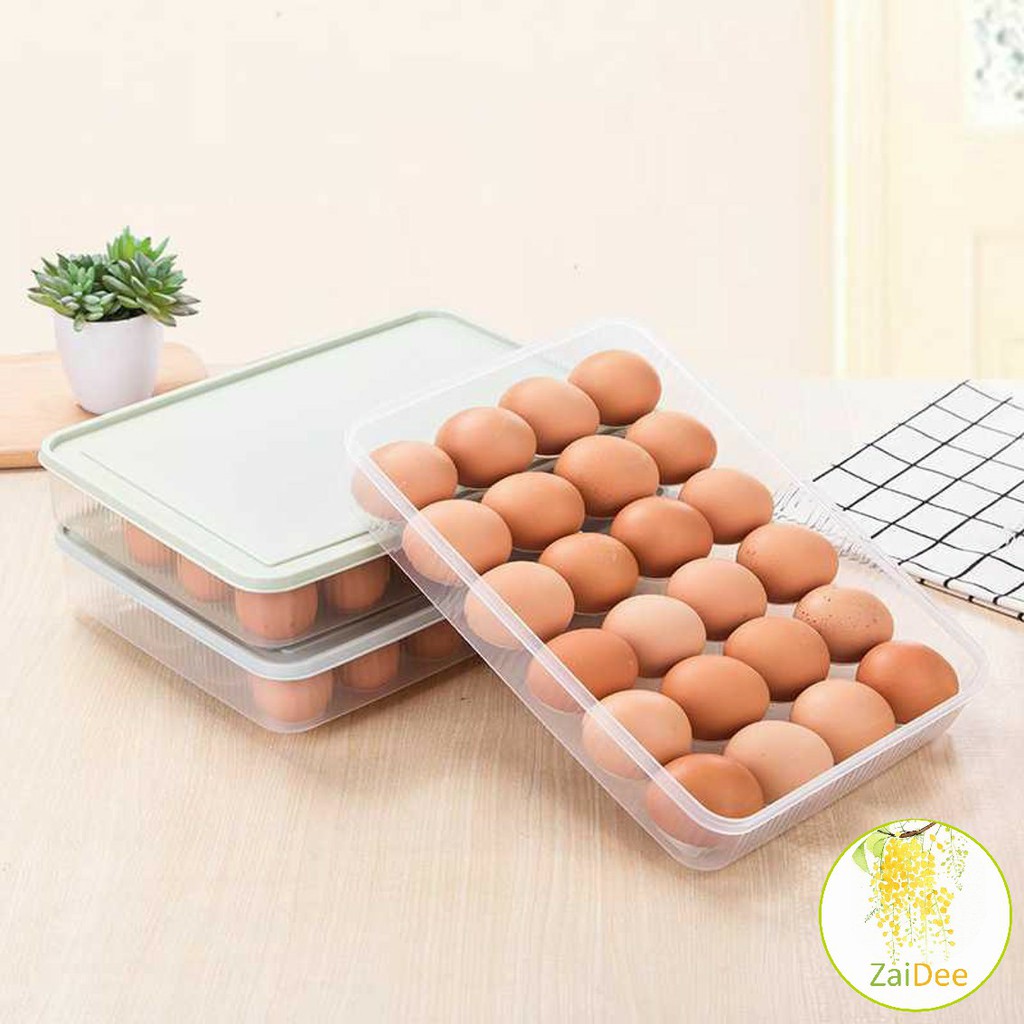 กล่องเก็บไข่ ที่เก็บไข่ กันกระแทก เก็บได้24ฟอง (คละสี) อุปกรณ์เบ็ดเตล็ด ลดราคา egg storage box