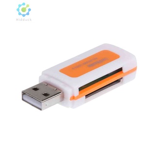 เครื่องอ่านการ์ดอัจฉริยะ Mini USB2.0 4 ช่อง SD MMC TF MS M2 [Hidduck.th]