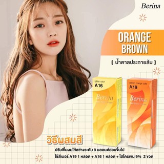 เบอริน่า สีน้ำตาลประกายส้ม Orange Brown (เป็นเซ็ท) A16=1 A19=1