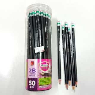 ดินสอไม้ Masterart 2B computer Exam กระปุกละ 50 ด้าม