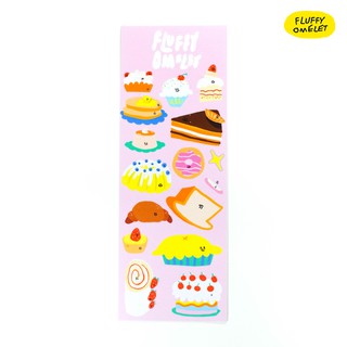 FLUFFY 0MELET - MINI STICKER - PINK CAKERY