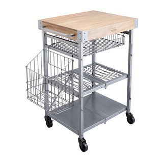 KitchenCraft Folding Kitchen Trolley รถเข็นเสิร์ฟอาหาร รุ่น INDKCART