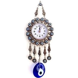 Turkish Glass Blue Evil Eye Wall Hanging / นาฬิกาแขวนผนัง small size