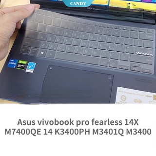 ใหม่ เคสคีย์บอร์ดซิลิโคนนิ่ม สําหรับแล็ปท็อป 14 นิ้ว asus vivobook pro fearless 14X M7400QE 14 K3400PH M3401Q M3400 [CAN]