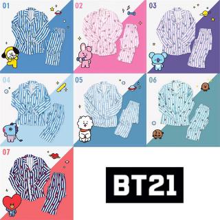 ชุดนอนลายการ์ตูน Bt 21 Bts Cooky Tata Chimmy Nightware