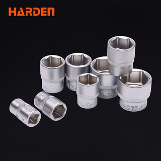 ลูกบ๊อกซ์ ชนิด 6 เหลี่ยม แกน 3/8 ยาว 28mm HARDEN มีหลายขนาด!!