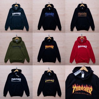 Thrasher เสื้อแจ็กเก็ต มีฮู้ด พรีเมี่ยม