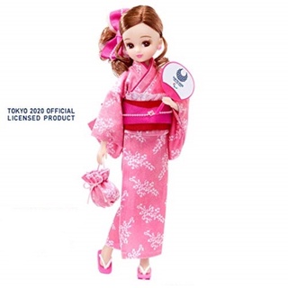 ตุ๊กตาสัญลักษณ์ Licca-Chan Yukata Tokyo 2020 สีชมพู