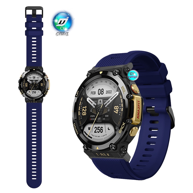 for amazfit t rex 2 สาย สายนาฬิกาสายซิลิโคน สายสำรอง huami amazfit t - rex 2 สายรัด สายรัดข้อมือกีฬา