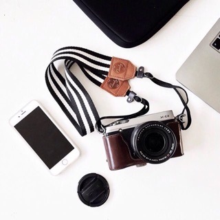 Black and White Camera Strap