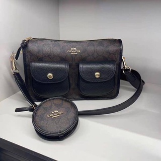 COACH PENNIE CROSSBODY WITH COIN CASE IN SIGNATURE