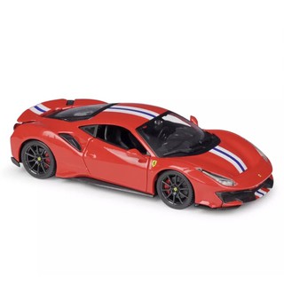 โมเดลรถเหล็กFerrari 488 Plsta ขนาดของตัวรถ1/254 ประตูรถทั้งสองข้างสามารถเปิดปิดได้ เป็นงานโมเดลสำหรับตั้งโชว์