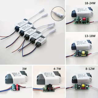 อะแดปเตอร์แปลงพาวเวอร์ซัพพลาย AC 90 ~ 265V 3 ~ 24W สำหรับไฟ LED