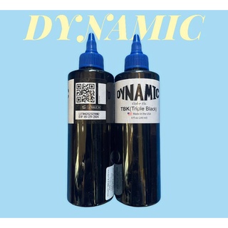 DYNAMIC USAหมึกสักไดนามิค หมึกสักลายสีดำTBK สีสักลายสีขาว USAแท้ ขนาด 8 ออนซ์ TATTOO INK ของแท้100%