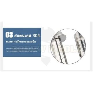 พุ๊ก พุก หัว 6 เหลี่ยม โบลท์ ยาว 40 - 200 มม. สแตนเลส 304 - M6 M8 / Sleeve Anchor Hexagon Head Bolt