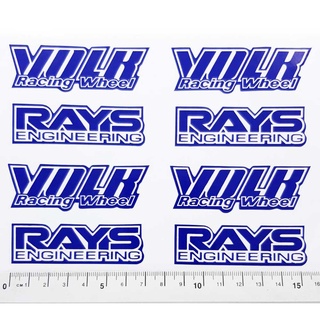 สติกเกอร์ติดก้านแม็ก VOLK RAYS 1 ชุด ติดได้ 4 ล้อ
