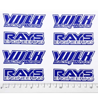 กรุณาวัดขนาดก่อนสั่งซื้อ สติกเกอร์ติดก้านแม็ก VOLK RAYS 1 ชุด ติดได้ 4 ล้อ Aegether