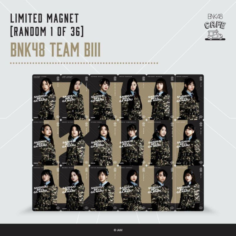 BNK48 Cafe Magnet Team BIII