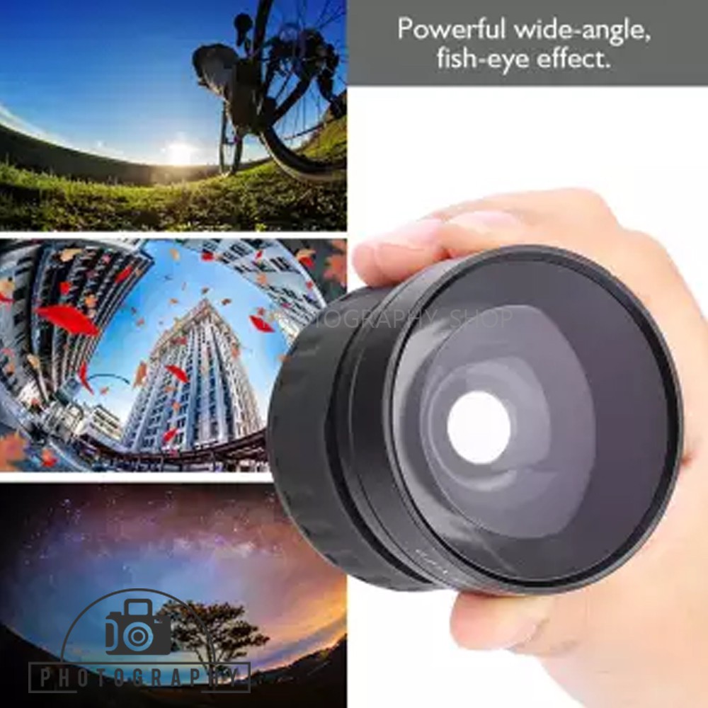 Converter Fisheye สำหรับกล้อง DSLR / SLR 58 มม. 0.21 X Wide *** (สำหรับหมุนต่อหน้าเลนส์หน้า 58 mm.) 