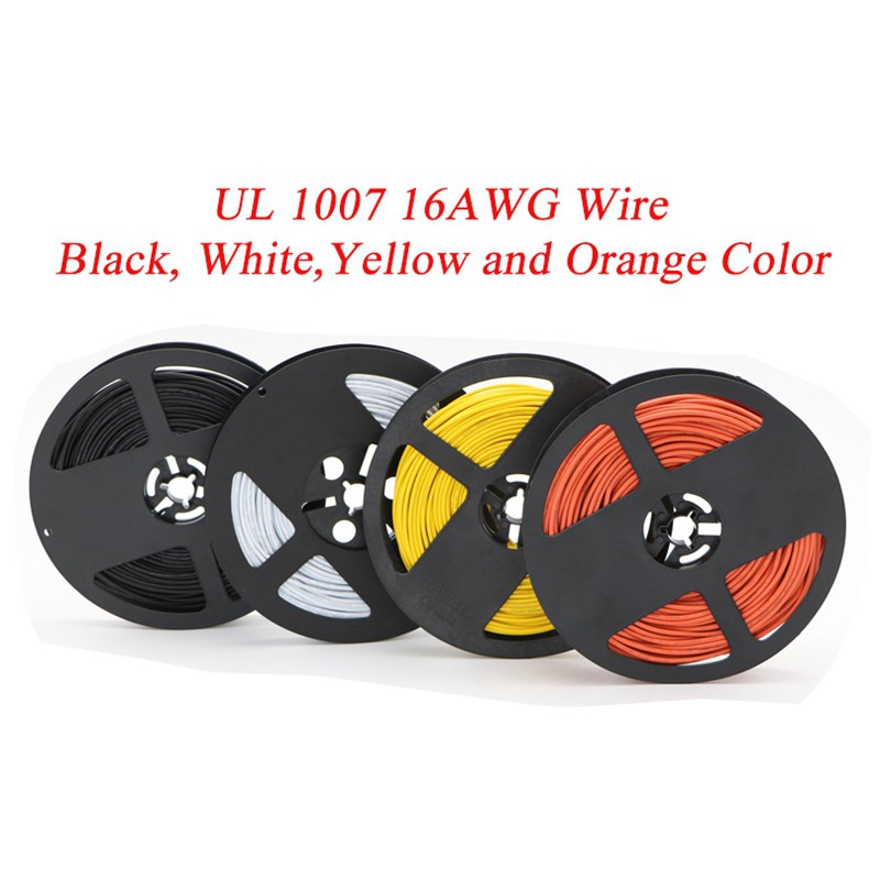 สายไฟเกลียวคอมพิวเตอร์ 10 ม./ล็อต UL1007 16AWG ขนาด 10 ม./ล็อต UL1007 16AWG