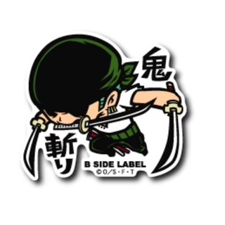 [Direct from Japan] B - SIDE LABEL Sticker ONEPIECE One Piece Zoro " Oni Giri " !!!  Japan NEW