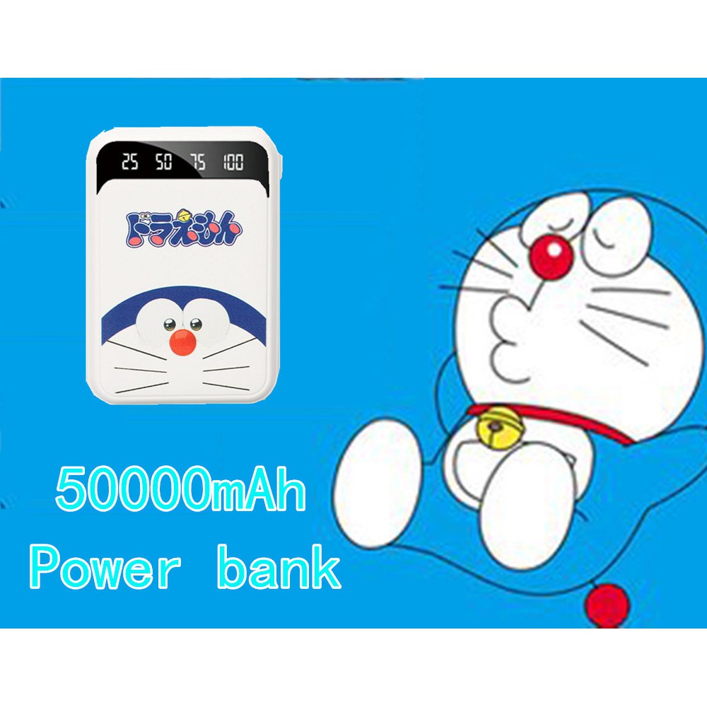 🔥แนะนำ🔥New Style Mini Cute  PowerBank 50000mAh ลายการ์ตูน ฟรี สายUSB( พาวเวอร์แบงค์ แบตเตอรี่สำรอง)