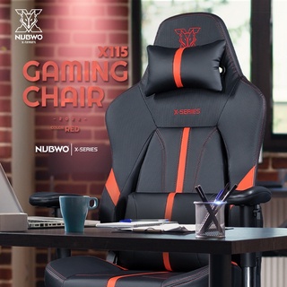 เก้าอี้เกมมิ่GAMING CHAIR NBCH-X115 RED BLACK นั่งสบายไม่ปวดหลัง เล่นเกม ทำงาน นั่งเล่น ปรับเอนนอนได้ ประกัน 1ปี