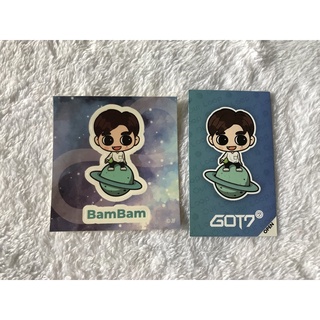 set 2ชิ้น คุจิ สติกเกอร์แบมแบม got7 love loop