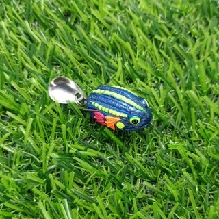 กบยาง 2.5 cm. ตัวเบ็ดเบอร์ #4 (กบยางปลาหลังขีด)